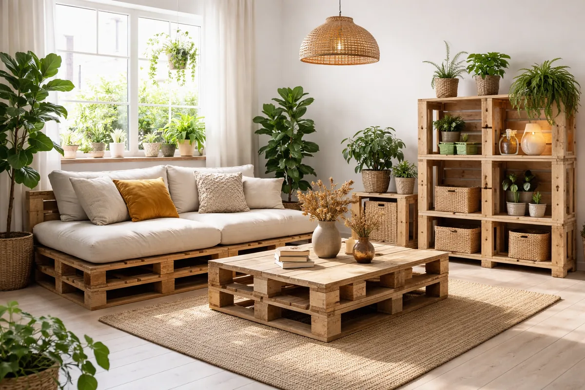 Comment optimiser l'utilisation des palettes pour un aménagement intérieur éco-responsable