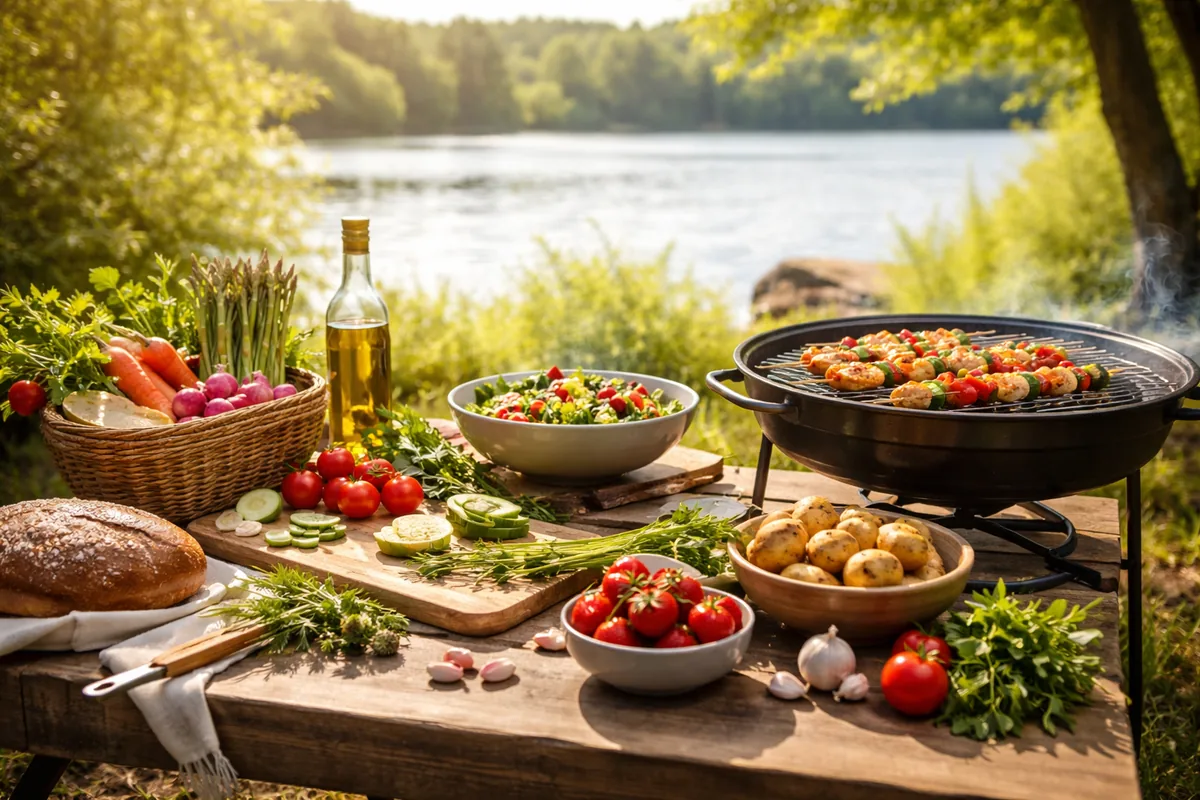 Comment cuisiner en plein air avec des aliments locaux et de saison