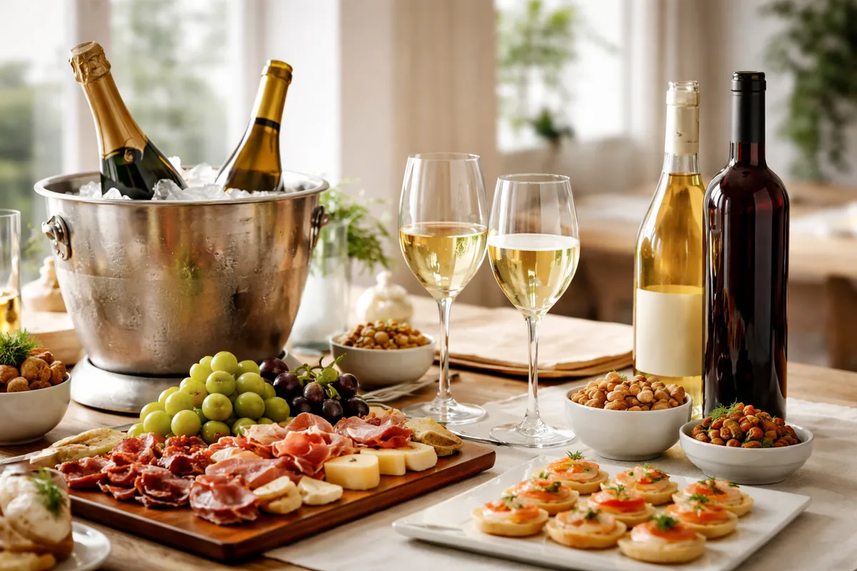 Comment choisir les quantités de vin et champagne pour un apéritif offrant des gestes de table élégants