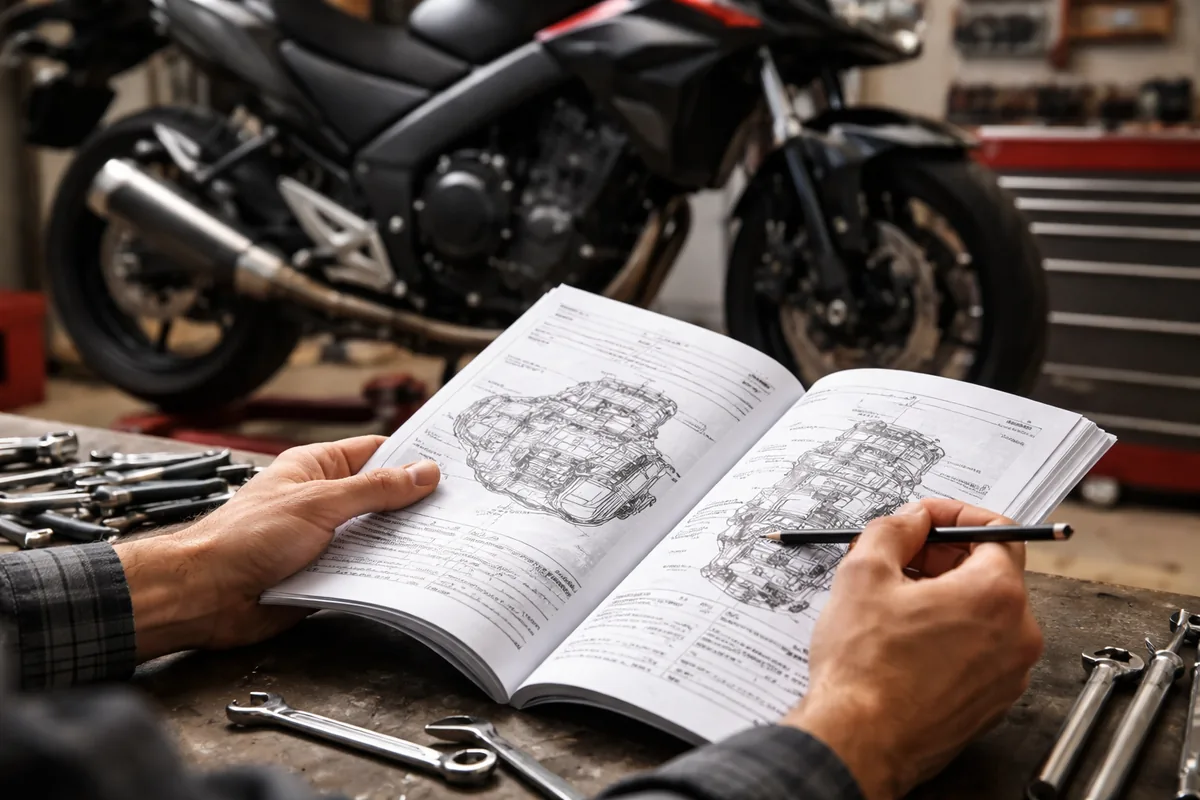 Comment lire les manuels techniques pour l'entretien d'une moto ou d'un scooter